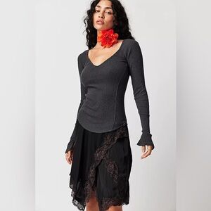 Free people passing thru layering tee
